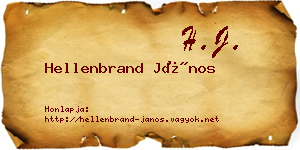 Hellenbrand János névjegykártya