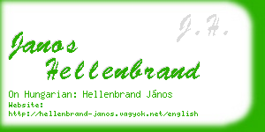 janos hellenbrand business card