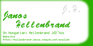 janos hellenbrand business card